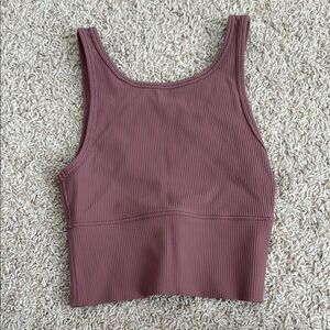 Ribbed Mauve Tank Top Lulu Reversable